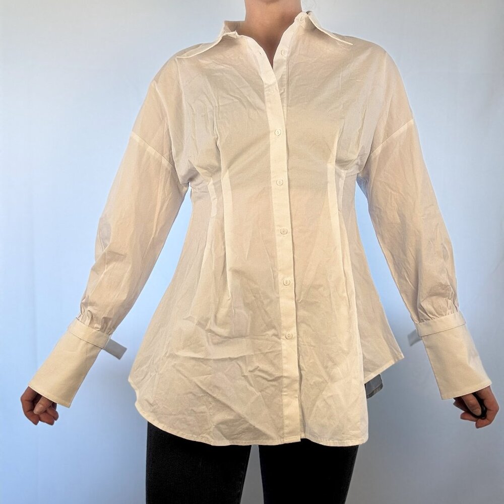 Blackmilk Gothic Romance Cinched Waist Button Up Shirt
